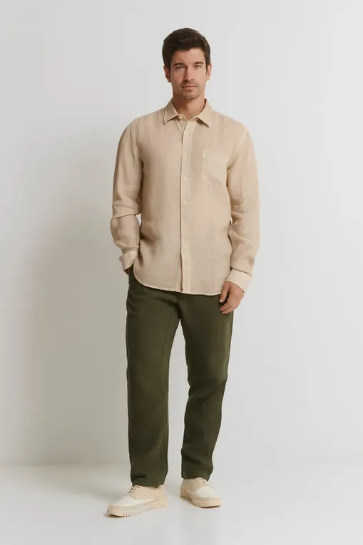 Рубашки 120% Lino 32ALIM1425-0000115-S-00 S00095 BEIGE SOFT FADE