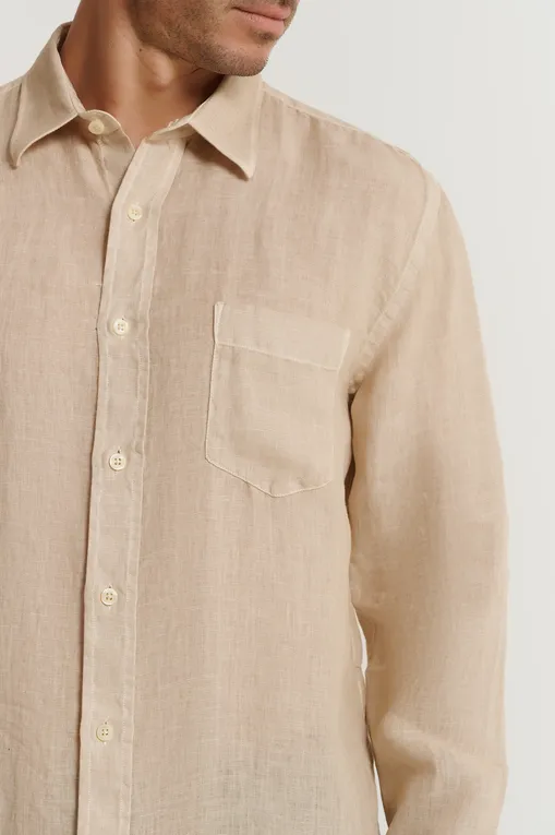 Рубашки 120% Lino 32ALIM1425-0000115-S-00 S00095 BEIGE SOFT FADE