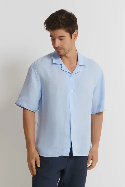 Рубашки 120% Lino 32ALIM19SC-0000115-0-00 000203 AQUATIC SOLID