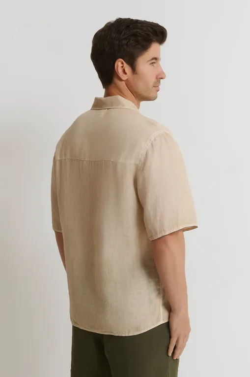 Рубашки 120% Lino 32ALIM19SC-0000115-S-00 S00095 BEIGE SOFT FADE
