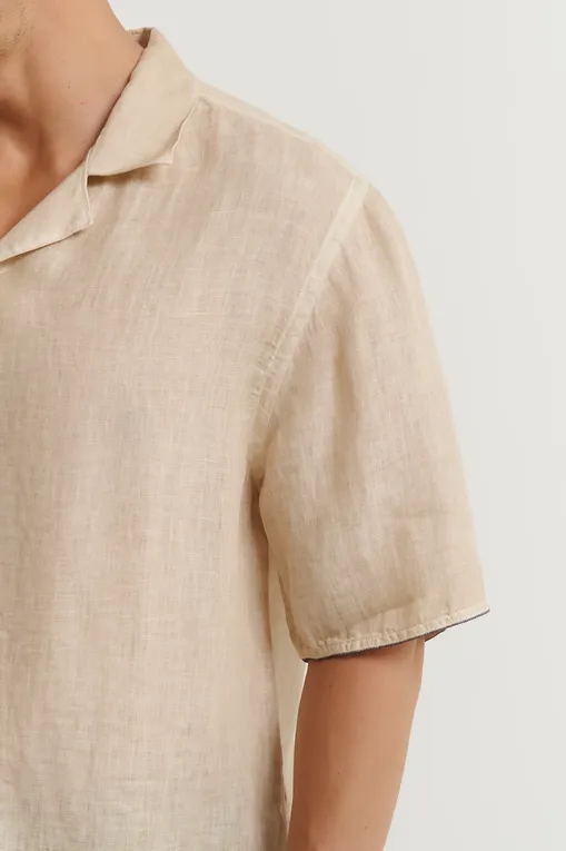 Рубашки 120% Lino 32ALIM19SC-0000115-S-00 S00095 BEIGE SOFT FADE
