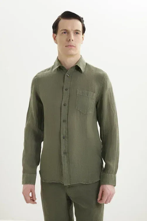 Рубашки 120% Lino 33ALIM1425-0000115-0-00 000038 KAKY