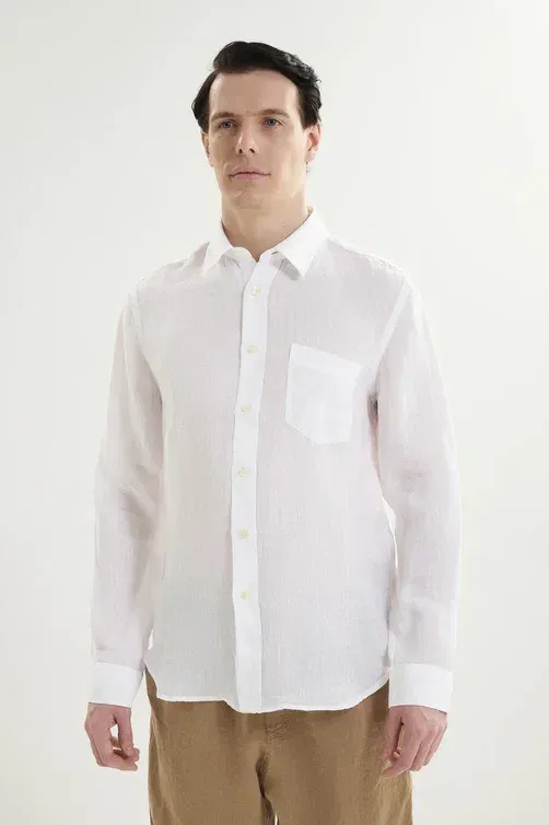 Рубашки 120% Lino 33ALIM1425-0000115-0-00 000050 WHITE