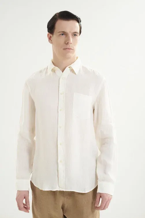Рубашки 120% Lino 33ALIM1425-0000115-0-00 000055 BUTTER