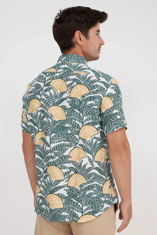 Рубашки BLUEMINT LUCA SHORT SLEEVE PRINTED 999 JADE LEAVES