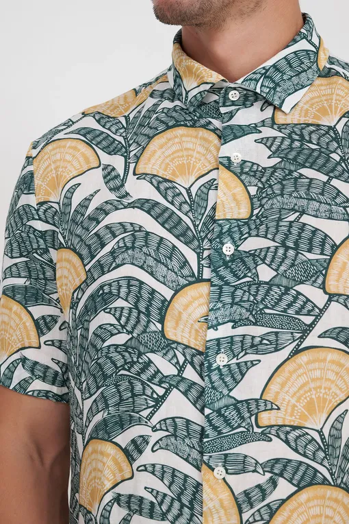 Рубашки BLUEMINT LUCA SHORT SLEEVE PRINTED 999 JADE LEAVES