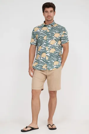 BLUEMINT LUCA SHORT SLEEVE PRINTED 999 JADE LEAVES