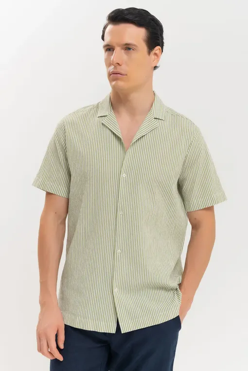 Рубашки BLUEMINT MARS CRINKLED 1006 ARMY STRIPEY