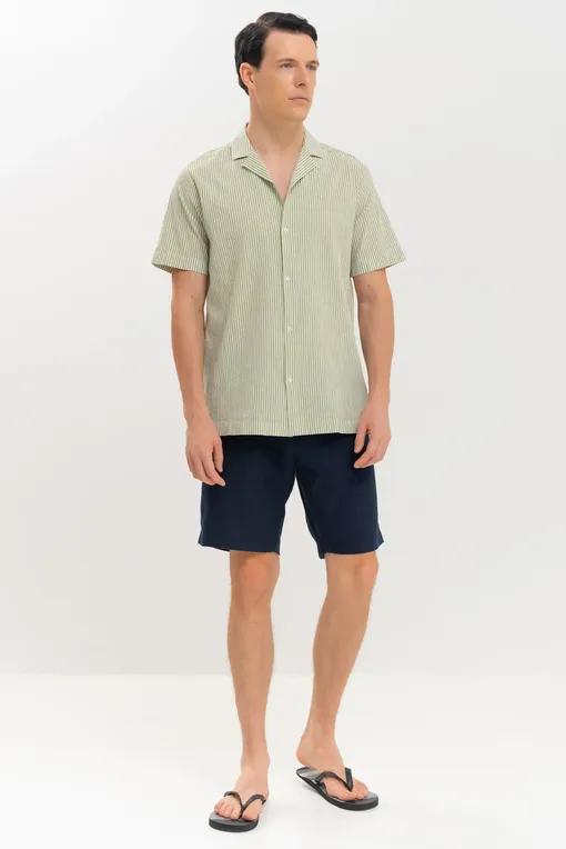 Рубашки BLUEMINT MARS CRINKLED 1006 ARMY STRIPEY