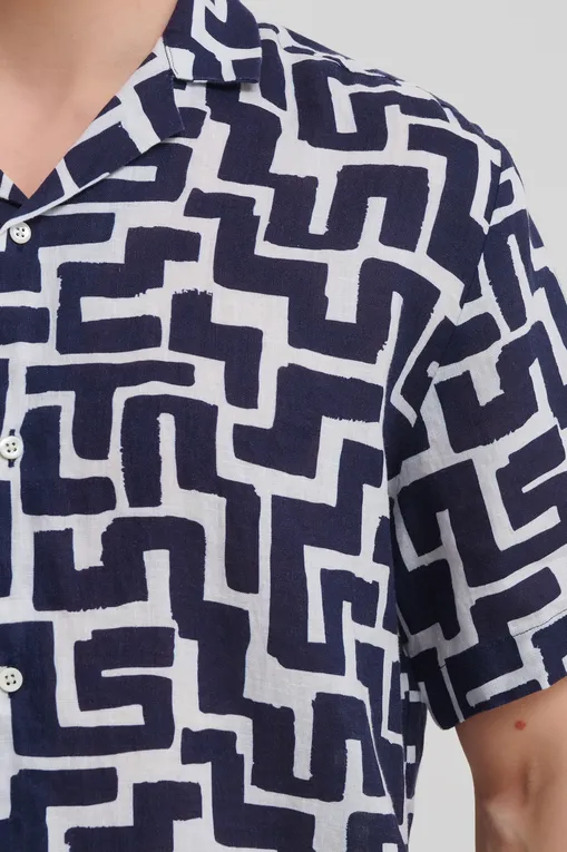Рубашки BLUEMINT MARS PRINTED 1179 DARK NAVY GEO