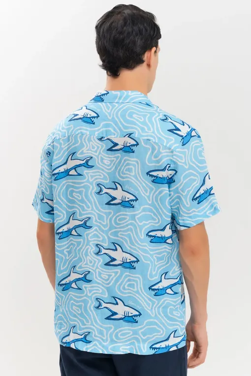 Рубашки BLUEMINT MARS PRINTED 1061 SKY SHARK MAZE