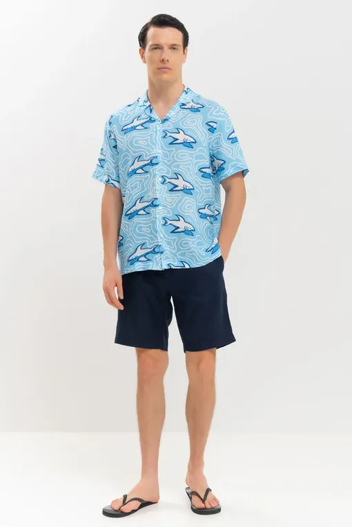 Рубашки BLUEMINT MARS PRINTED 1061 SKY SHARK MAZE