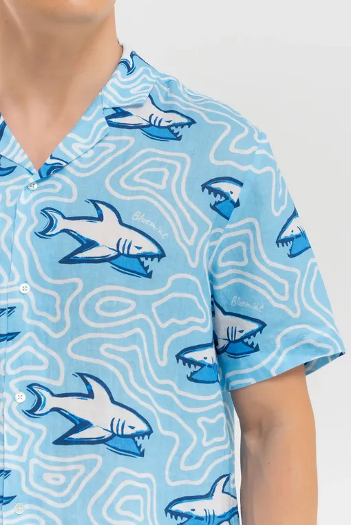 Рубашки BLUEMINT MARS PRINTED 1061 SKY SHARK MAZE