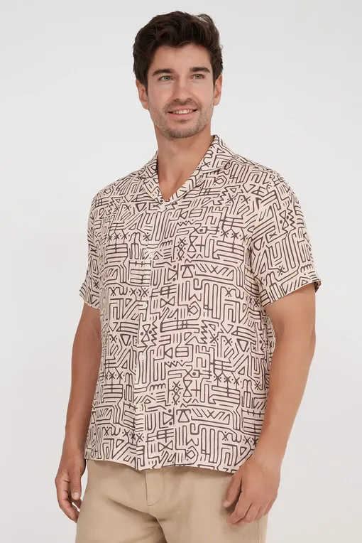 Рубашки BLUEMINT MARS PRINTED 1014 TRIBAL SAND