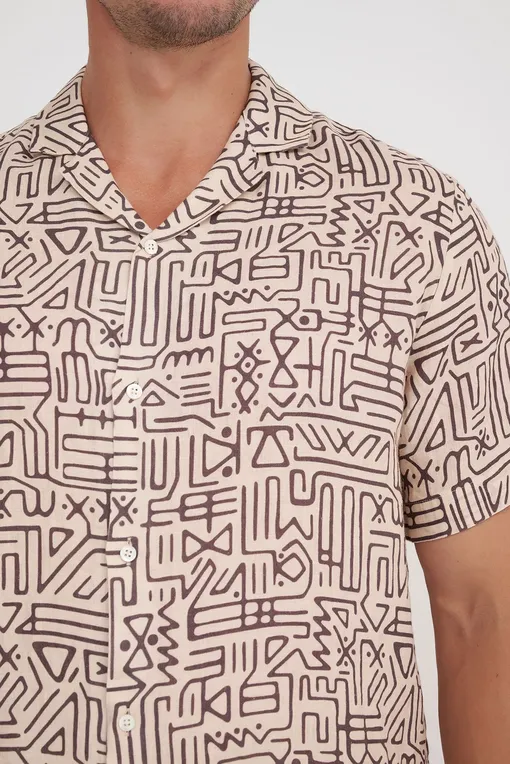 Рубашки BLUEMINT MARS PRINTED 1014 TRIBAL SAND