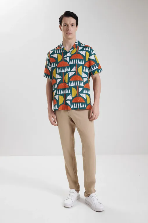 Рубашки BLUEMINT MARS PRINTED 1012 GREEN MOON