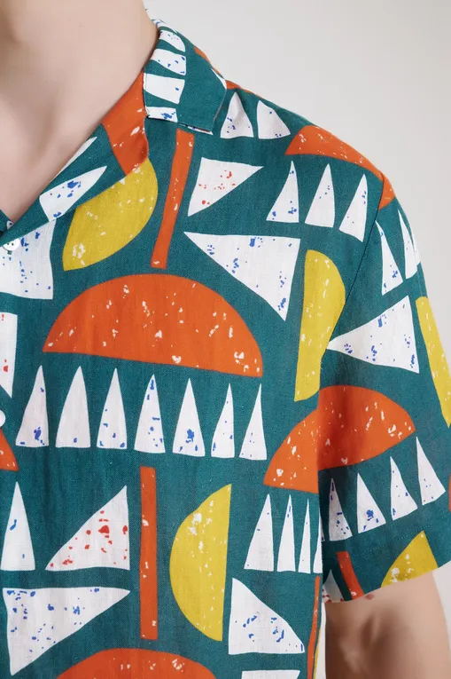 Рубашки BLUEMINT MARS PRINTED 1012 GREEN MOON