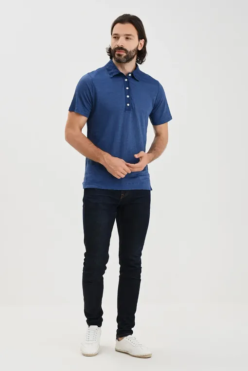 Рубашки LaFabbricaDelLino ES608 322 Abisso