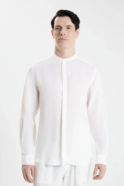 Рубашки Mc2 Saint Barth NAXOS LINEN 01 WHITE (01896H)