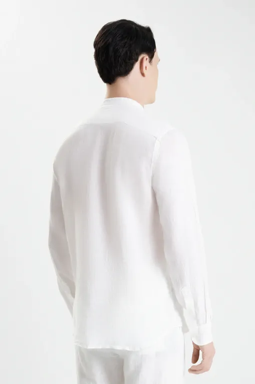 Рубашки Mc2 Saint Barth NAXOS LINEN 01 WHITE (01896H)