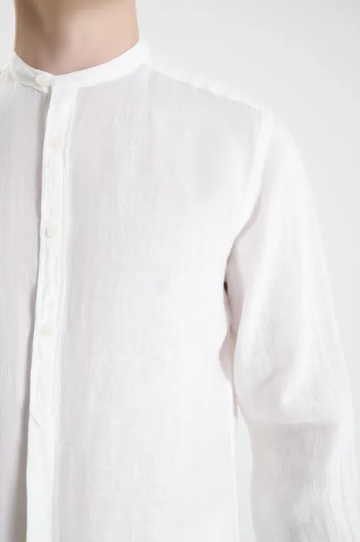 Рубашки Mc2 Saint Barth NAXOS LINEN 01 WHITE (01896H)