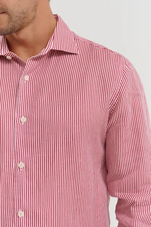 Рубашки Mc2 Saint Barth PAMPLONA LINEN STRIPES 45