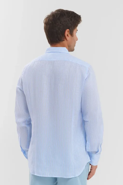 Рубашки Mc2 Saint Barth PAMPLONA LINEN STRIPES 31