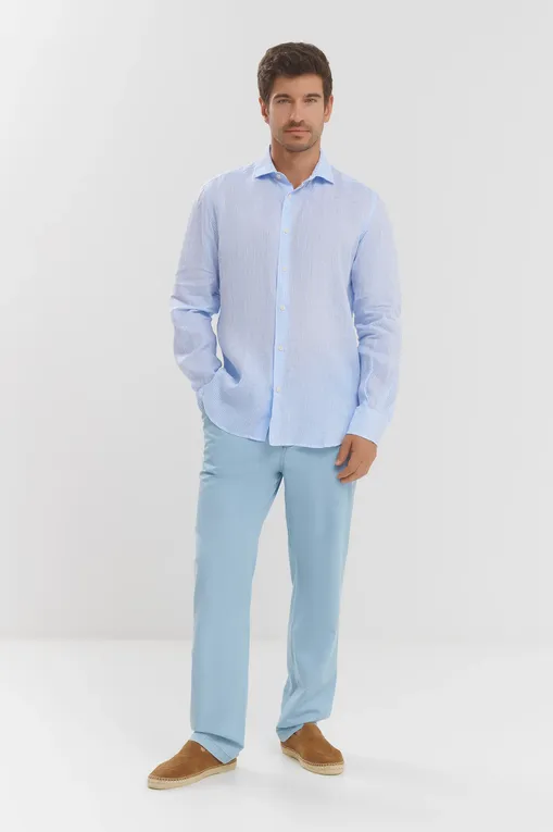 Рубашки Mc2 Saint Barth PAMPLONA LINEN STRIPES 31