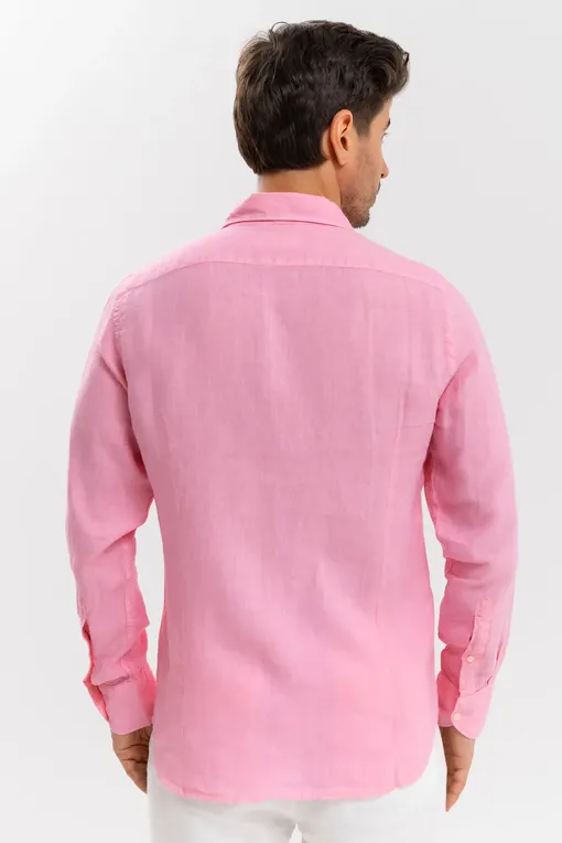 Рубашки Mc2 Saint Barth PAMPLONA LINEN 23 BUBBLE PINK