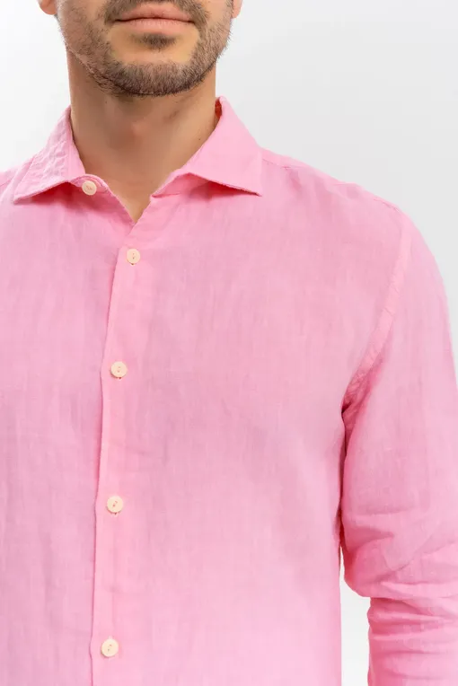 Рубашки Mc2 Saint Barth PAMPLONA LINEN 23 BUBBLE PINK