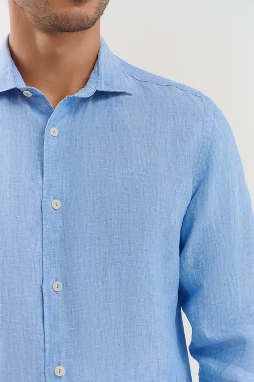 Рубашки Mc2 Saint Barth PAMPLONA LINEN DENIM LIGHT