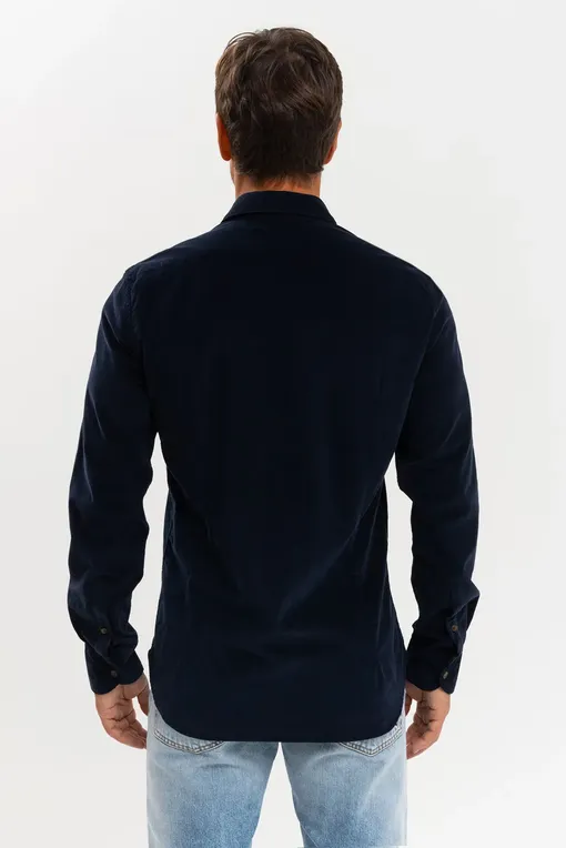 Рубашки Mc2 Saint Barth SEEFELD CORDUROY 61 BLUE NAVY