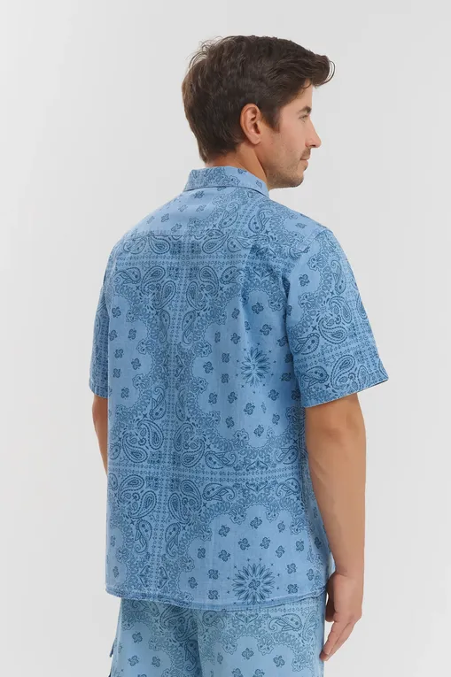 Рубашки Mc2 Saint Barth SIFNOS_CO CHAMBRAY BANDANNA ROUND 61