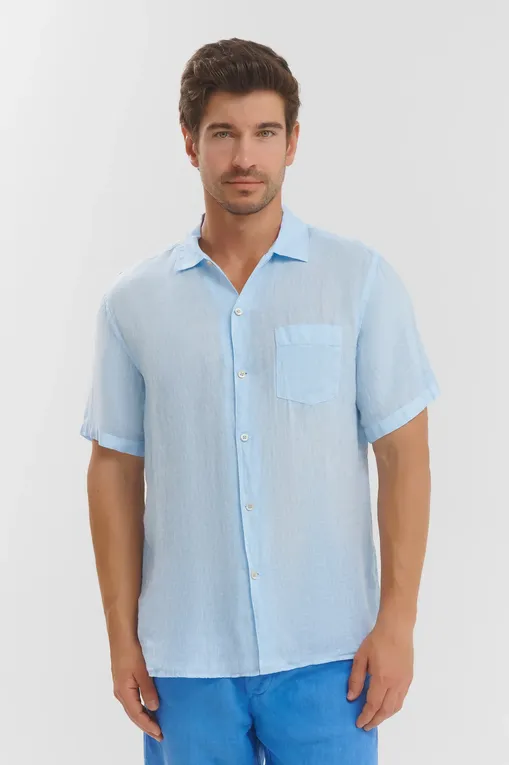 Рубашки Mc2 Saint Barth SIFNOS LINEN 31 LIGHT BLUE (00318H)
