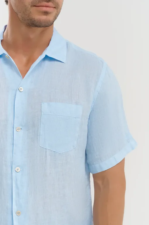 Рубашки Mc2 Saint Barth SIFNOS LINEN 31 LIGHT BLUE (00318H)