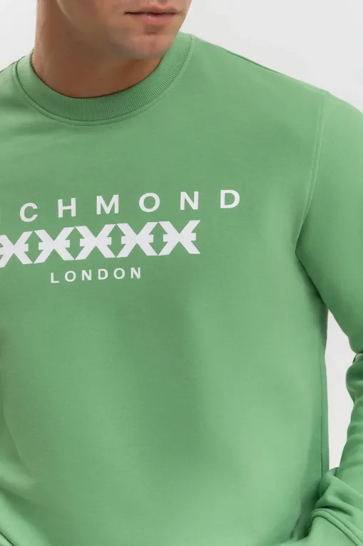Толстовки RICHMOND X UMP25005FE GREEN B/OW