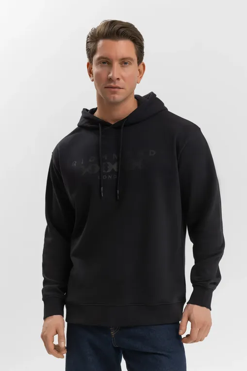 Толстовки RICHMOND X UMP25006FE BLACK/O-WH
