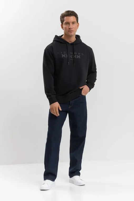 Толстовки RICHMOND X UMP25006FE BLACK/O-WH