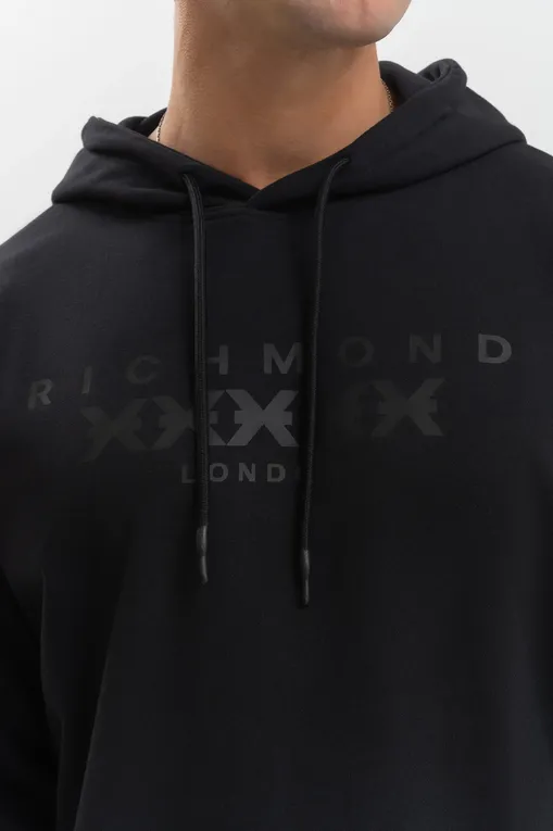 Толстовки RICHMOND X UMP25006FE BLACK/O-WH