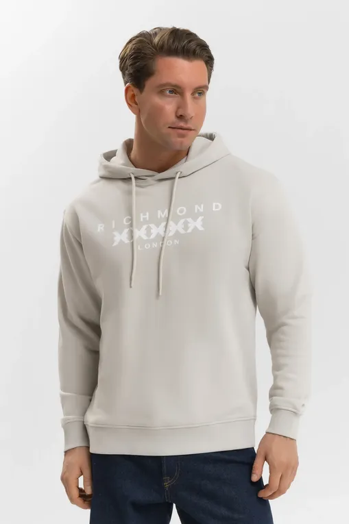 Толстовки RICHMOND X UMP25006FE GREY X/O-W