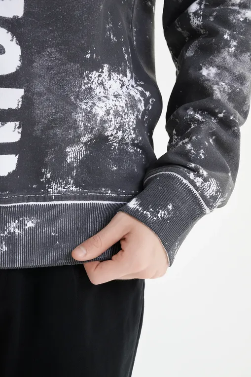 Толстовки RICHMOND X UMP25261FE GREY D/WHT