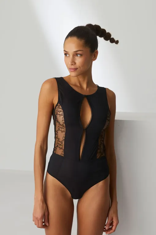 Боди Simone Perele 19V510 015 noir/tatoo