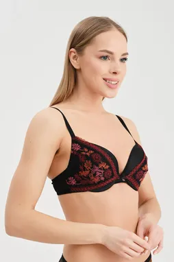 Chantelle C16Q20 0M8 Black flowers multicolor