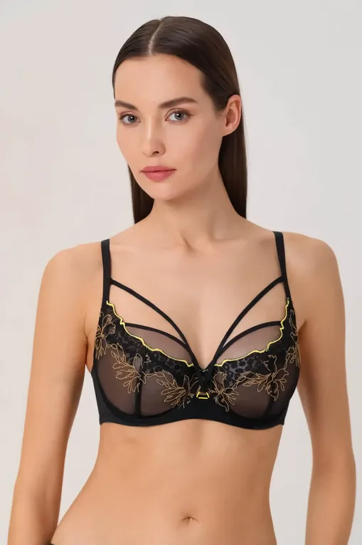 Бюстгальтеры Chantelle C22BMU 0IU Black-Yellow