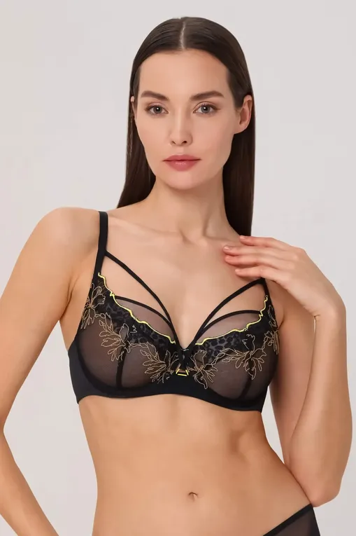 Бюстгальтеры Chantelle C22BMU 0IU Black-Yellow