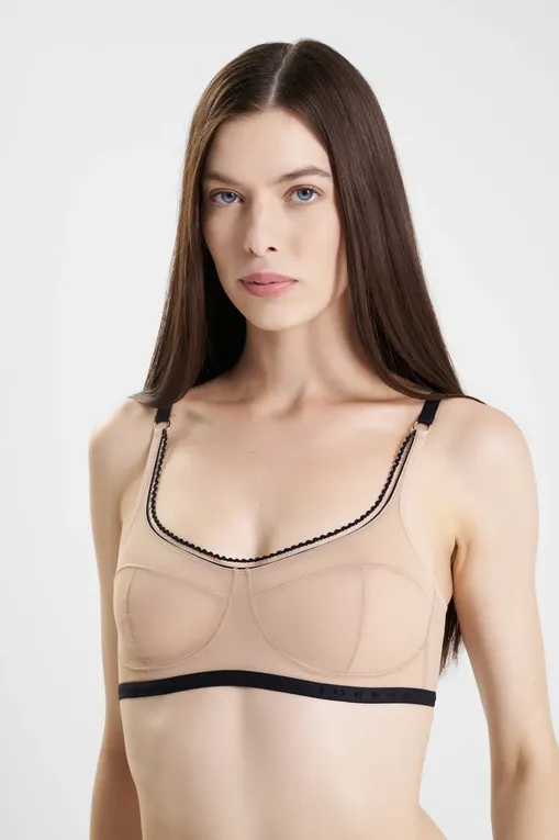Бюстгальтеры Le Journal intime LJFB-141RZ05-STR15 нюд с чёрными фестонами
