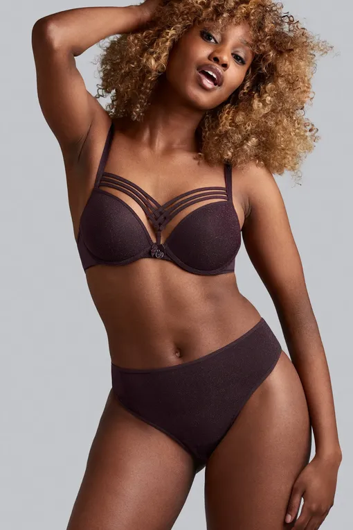 Бюстгальтеры Marlies/Dekkers 35531 aubergine and silverlurex