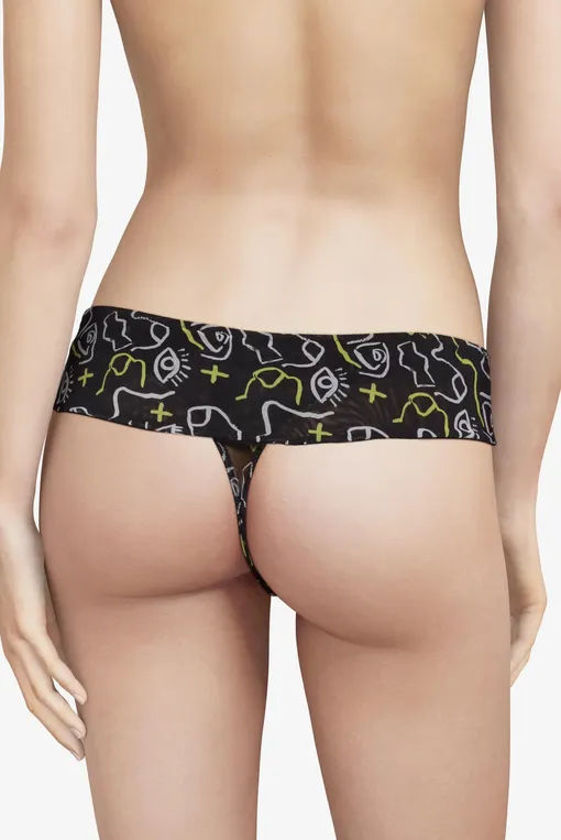 Трусы Chantal Thomass T00470 04K Pink Micro Black