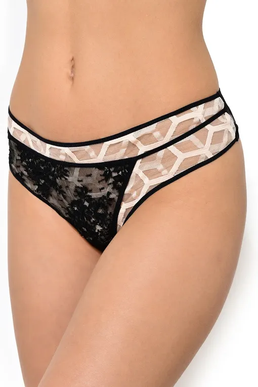 Трусы Chantal Thomass T07B80 0GM Nude/Black