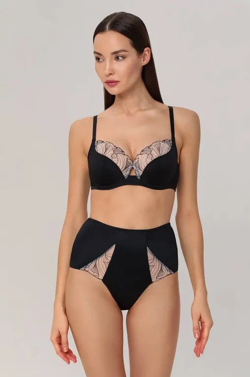 Трусы Chantelle C22DC5 0V9 Black-Golden beige